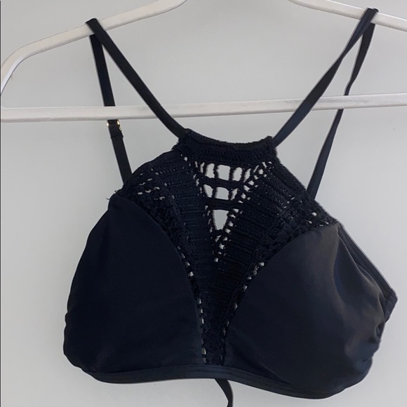 Xhilaration Other - Black crochet bikini swim top